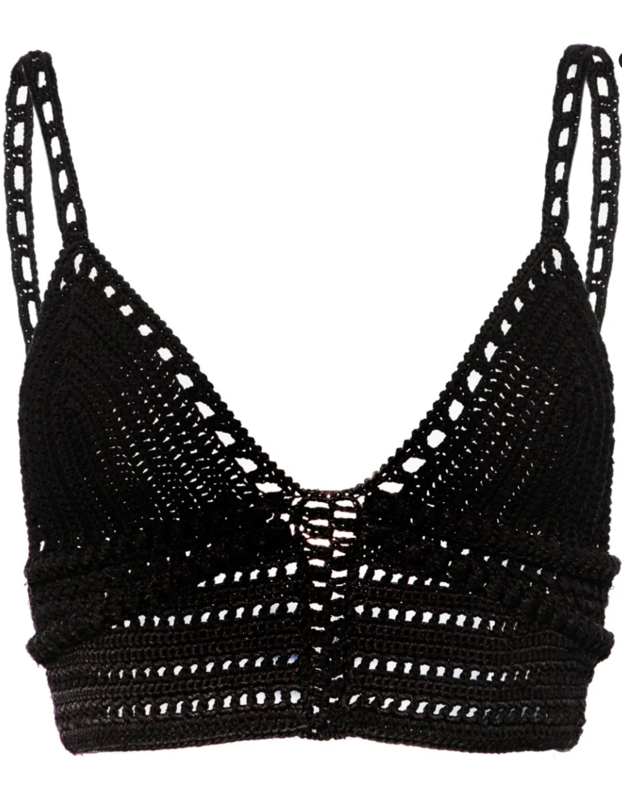 Crochet Bralette - Black