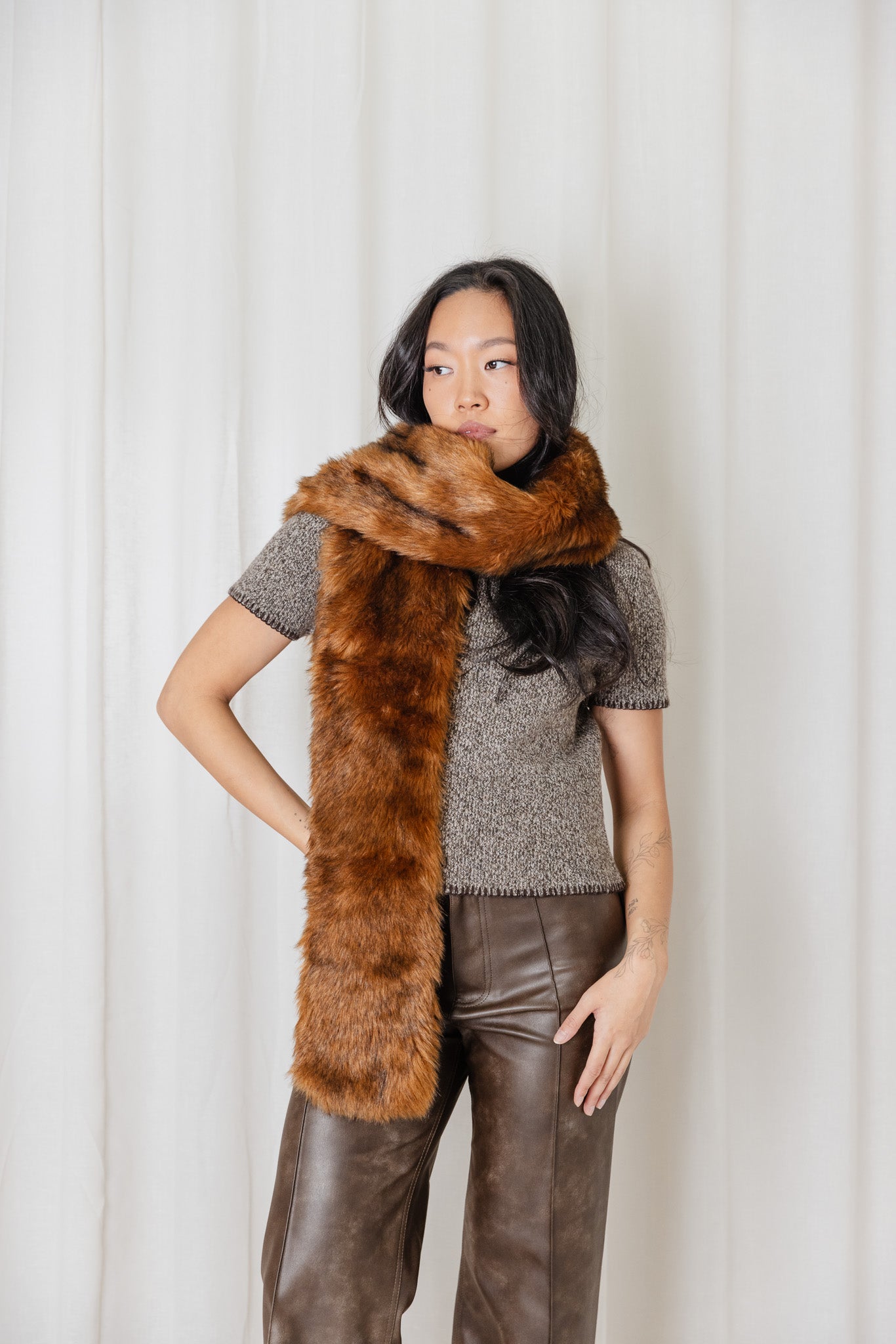 Amber Faux Fur Scarf