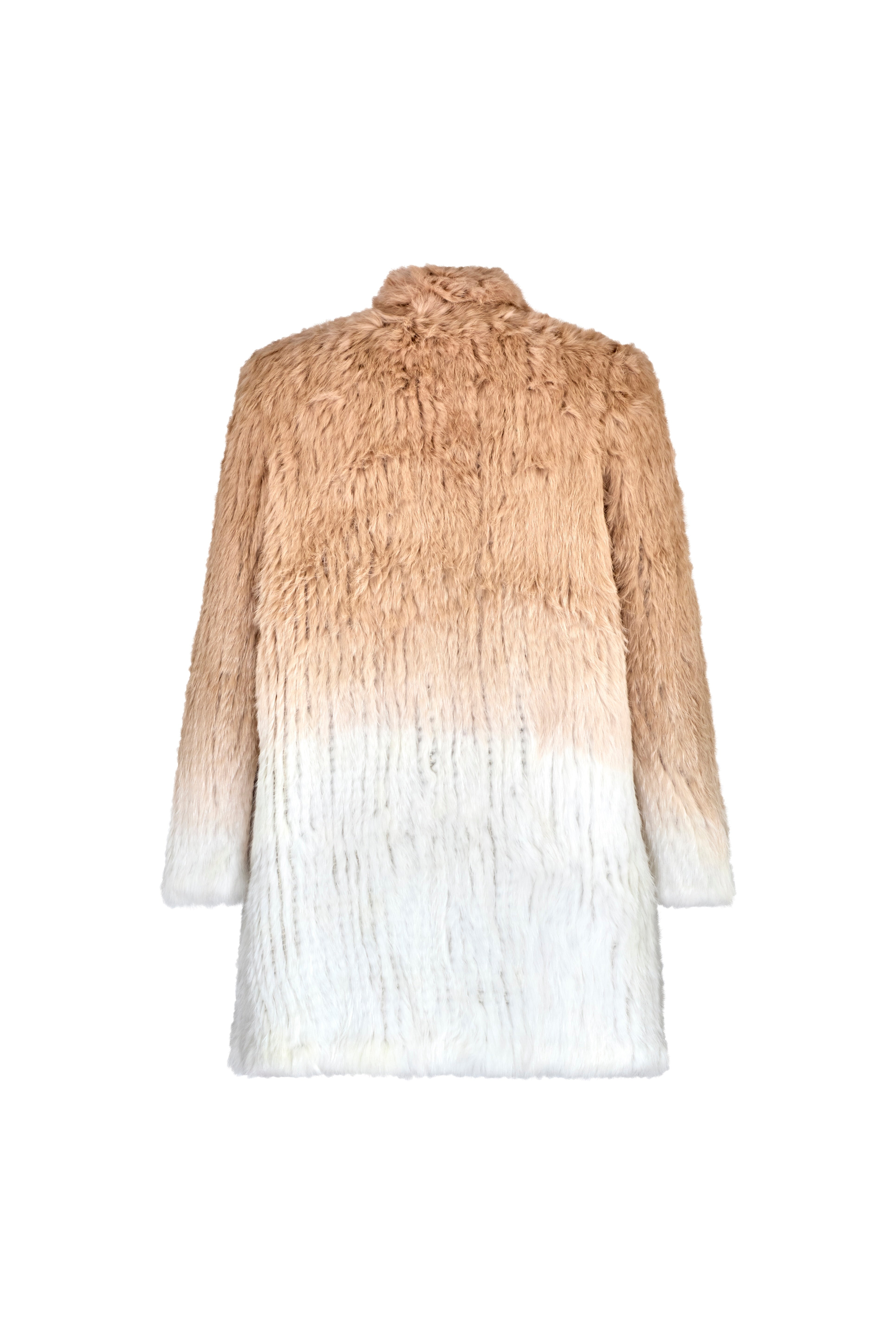 Rabbit Swing Coat - Beige Dip-Dye