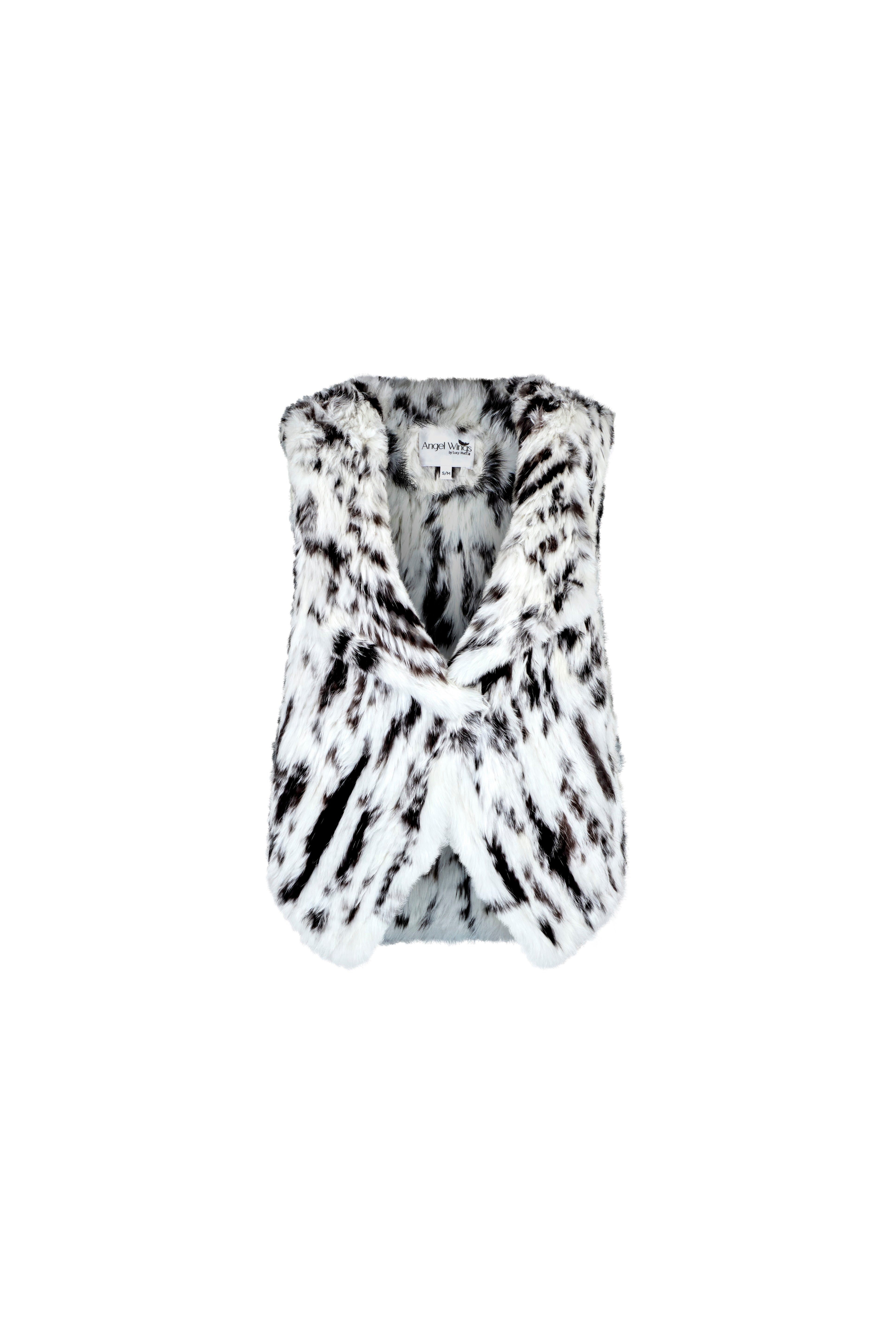 Rabbit Fur Vest – Snow Leopard