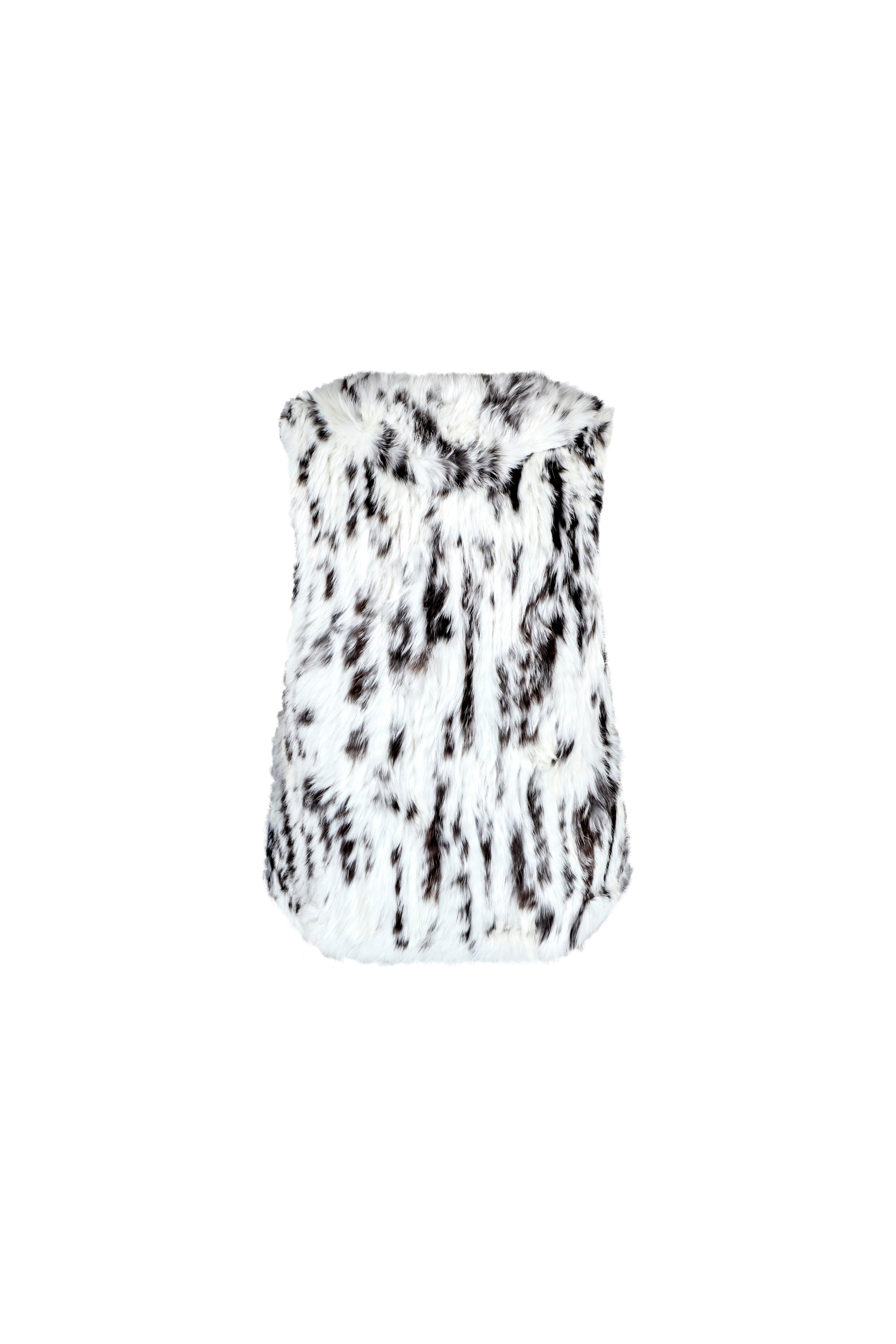 Rabbit Fur Vest – Snow Leopard