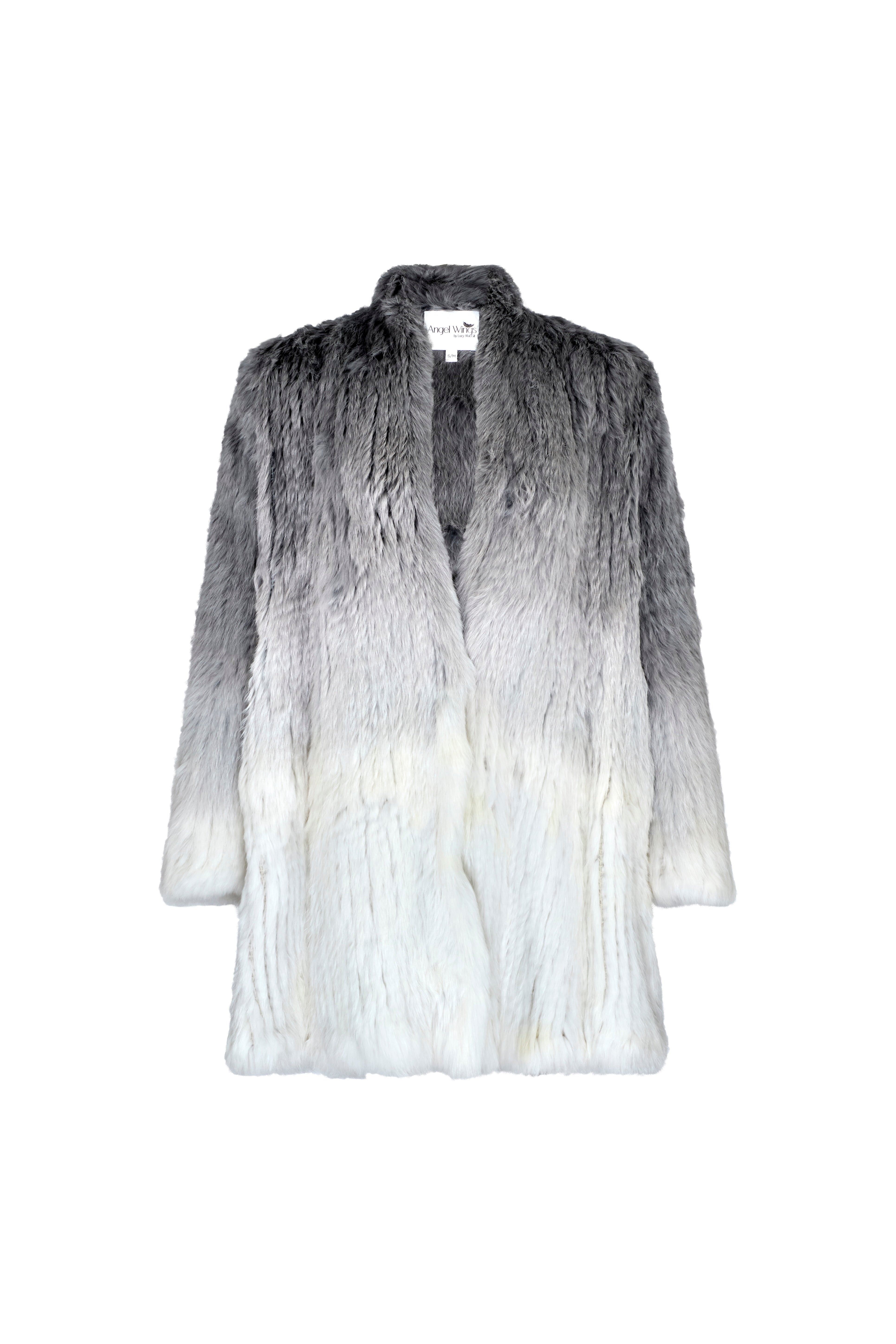 Rabbit Swing Coat - Grey Dip Dye