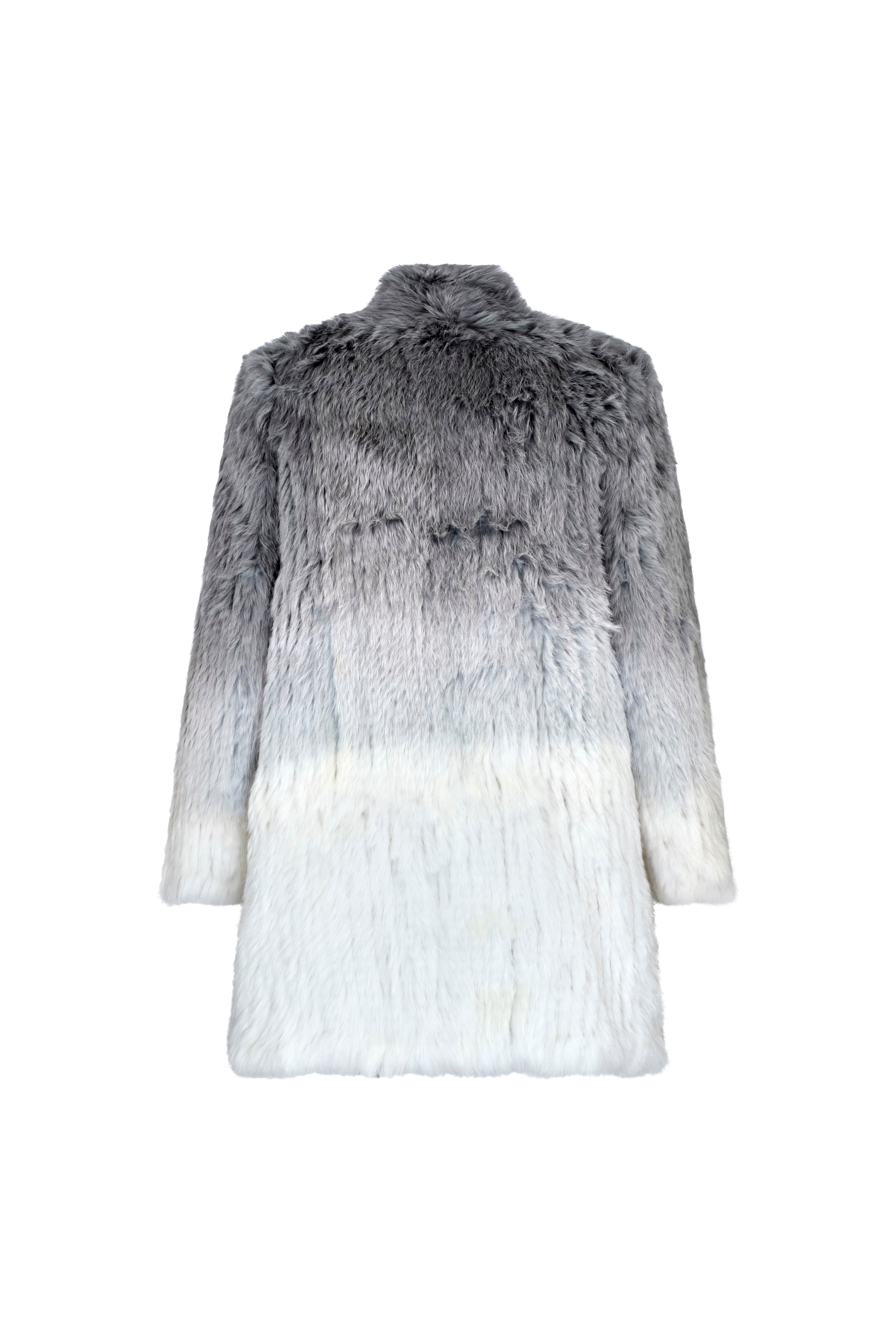 Rabbit Swing Coat - Grey Dip Dye