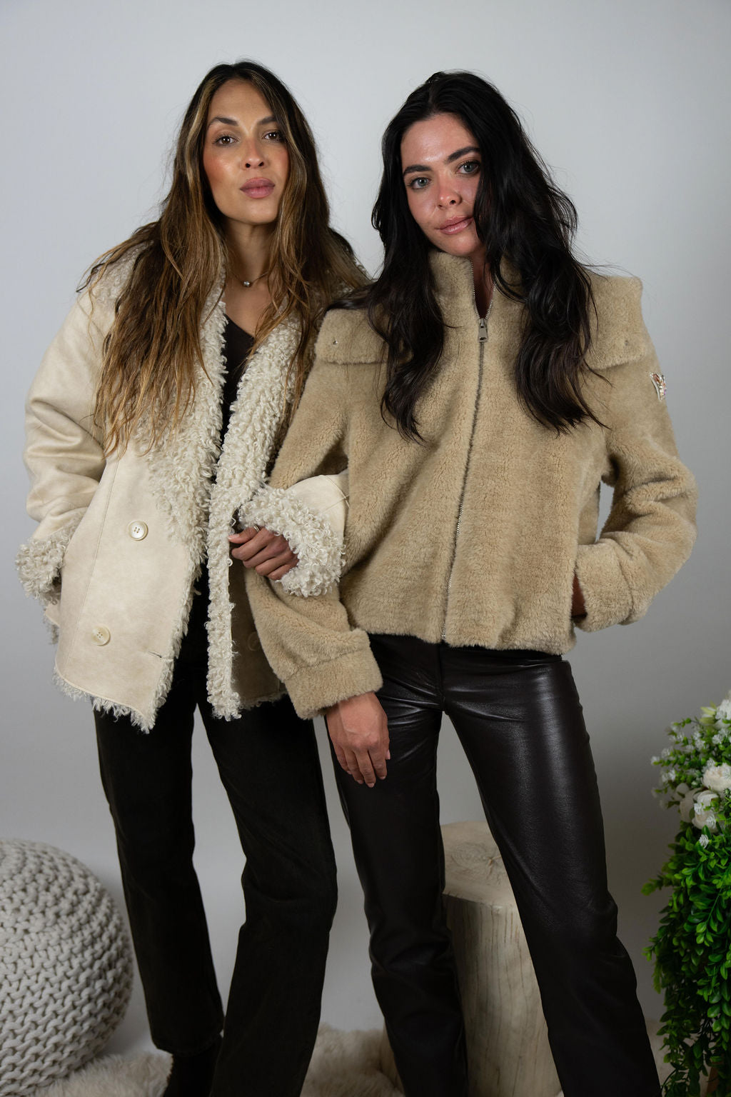 Two Arrows Shearling with fur - Cream (no badge)