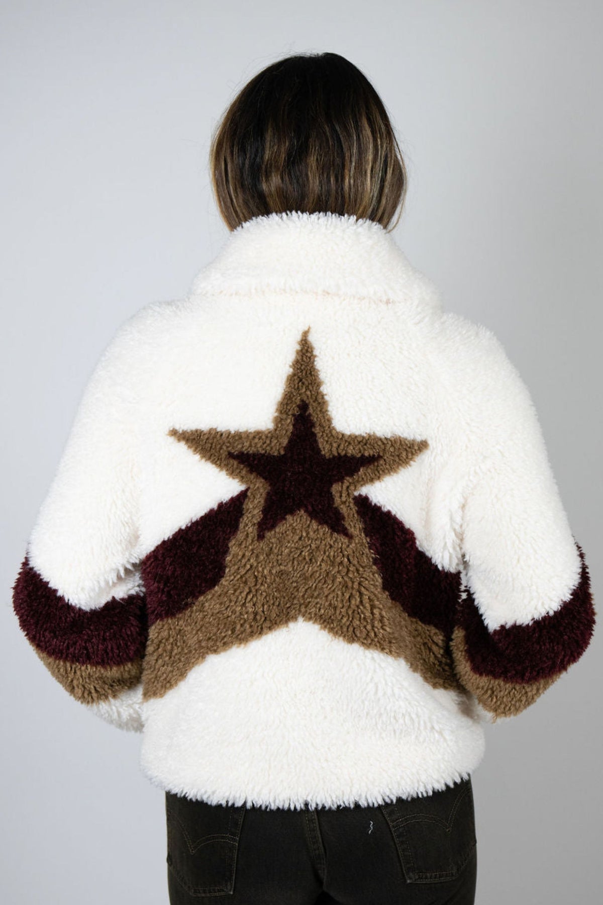 Fall Line Shearling Star Crop
