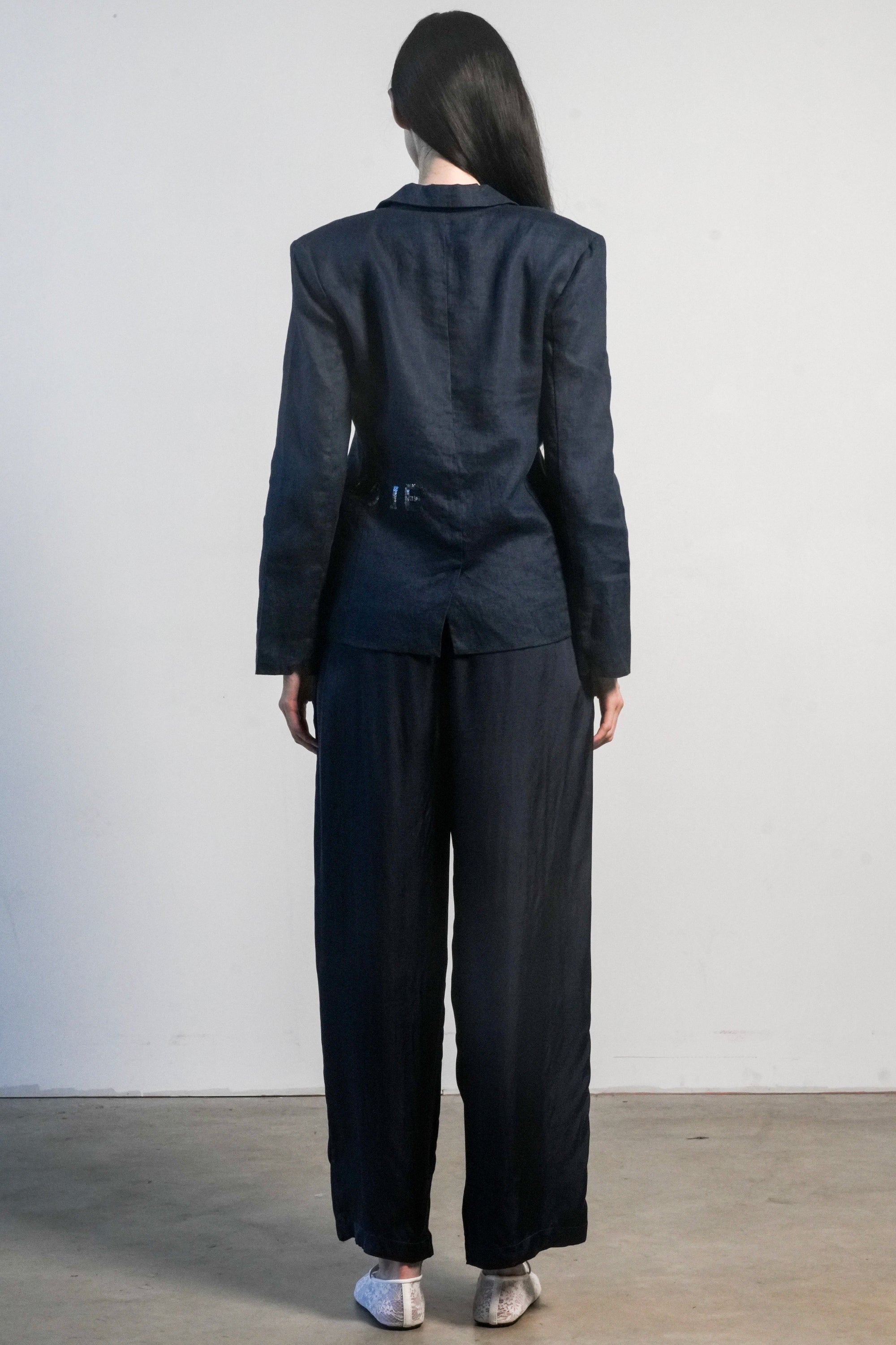 Paris Linen Jacket - Navy