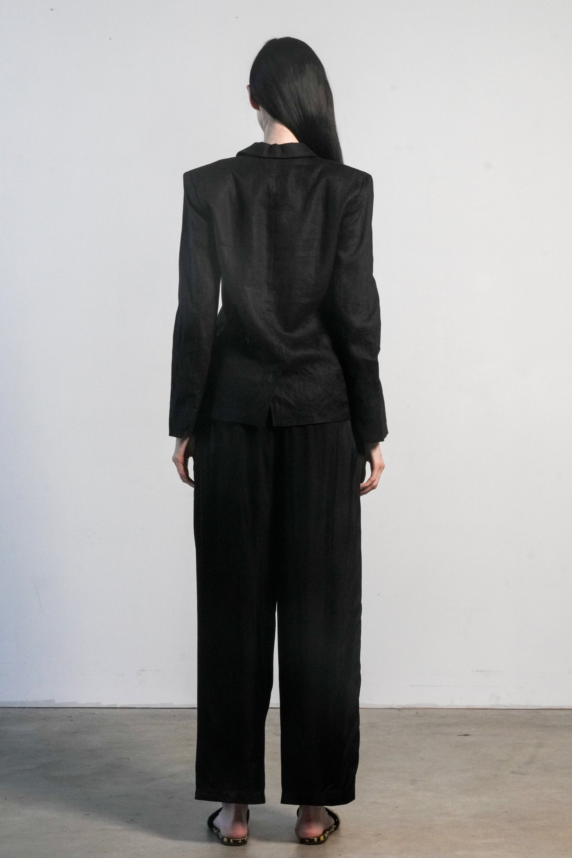 Paris Linen Jacket - Black