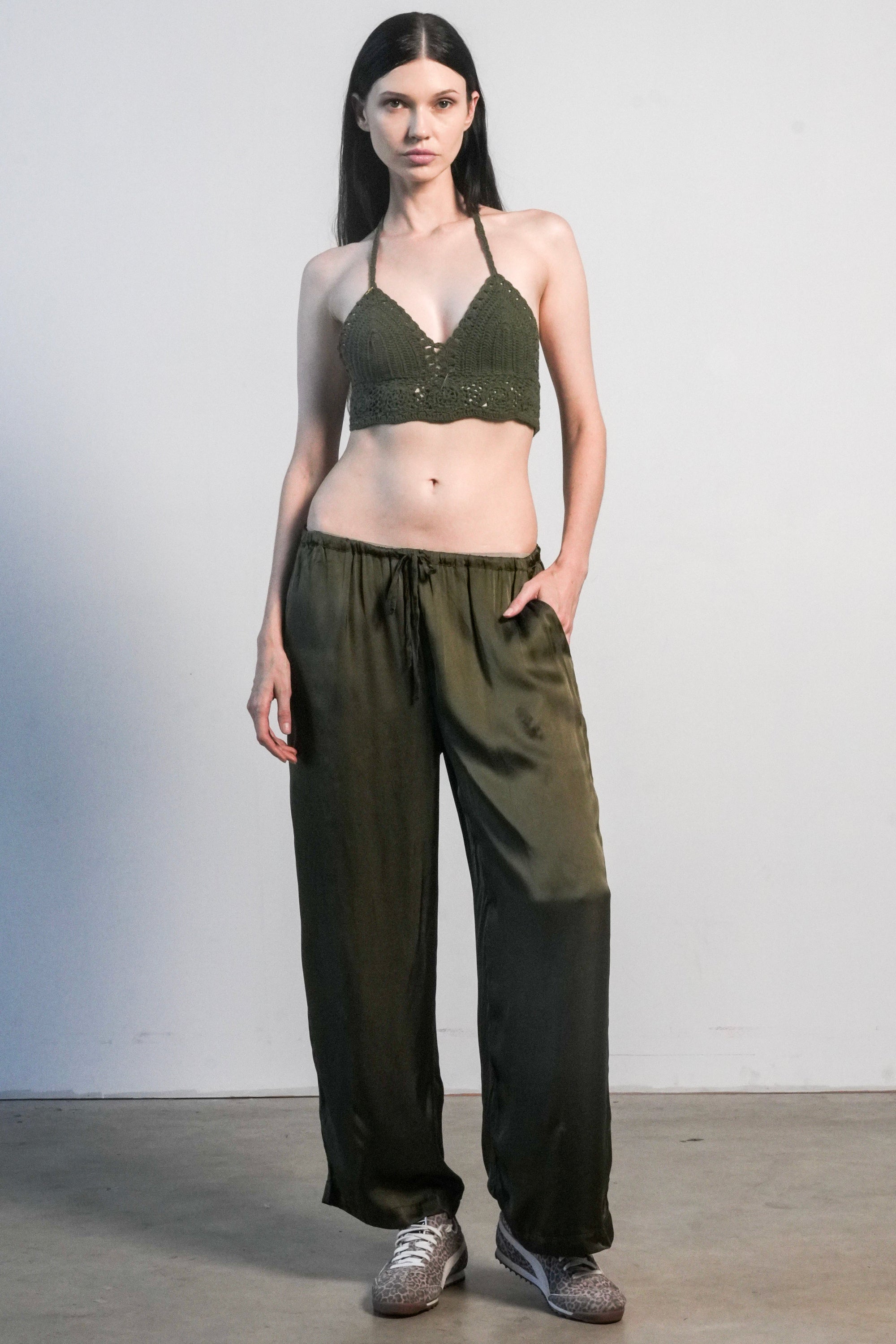 Grenwich Drawstring Pant - Olive