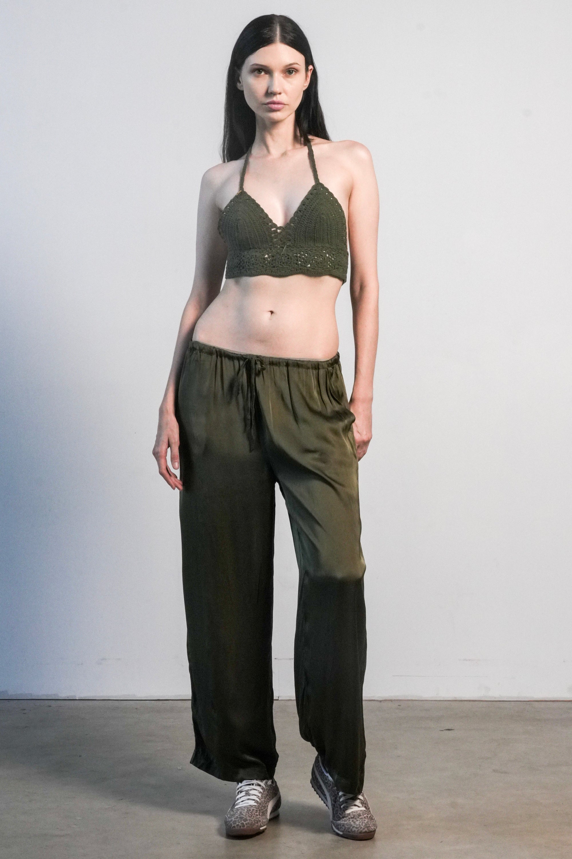 Crochet Bralette - Olive