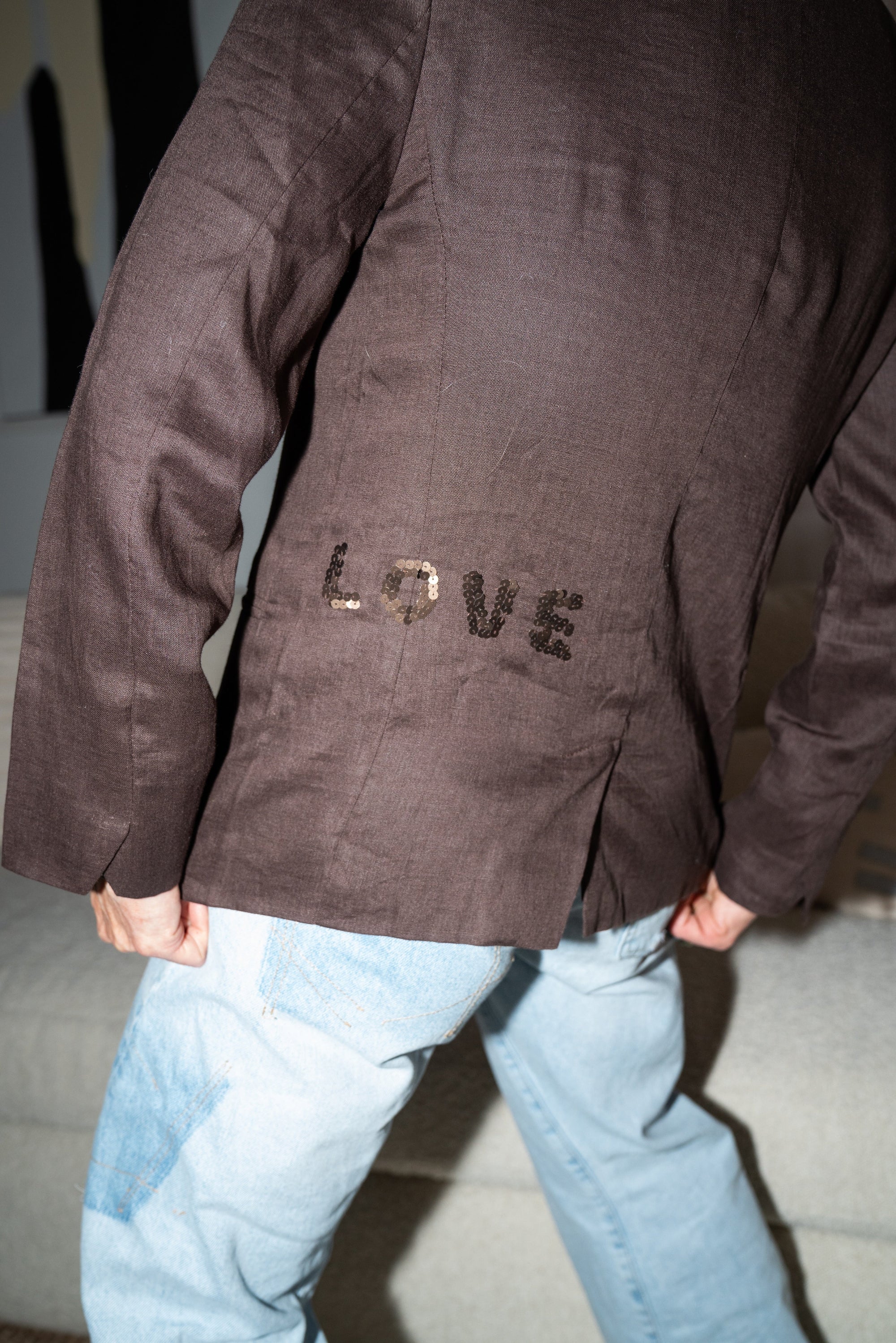 Paris Linen Jacket - Chocolate