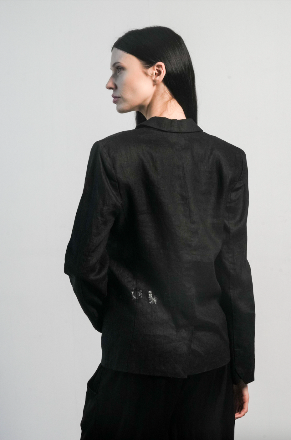 Paris Linen Jacket - Black