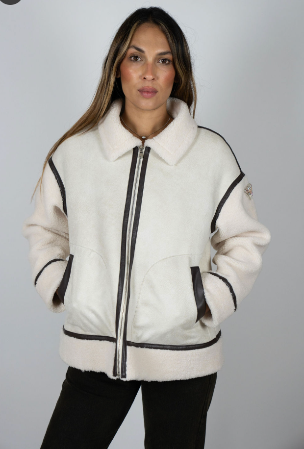 Vendettas leather trim jacket (no badge)