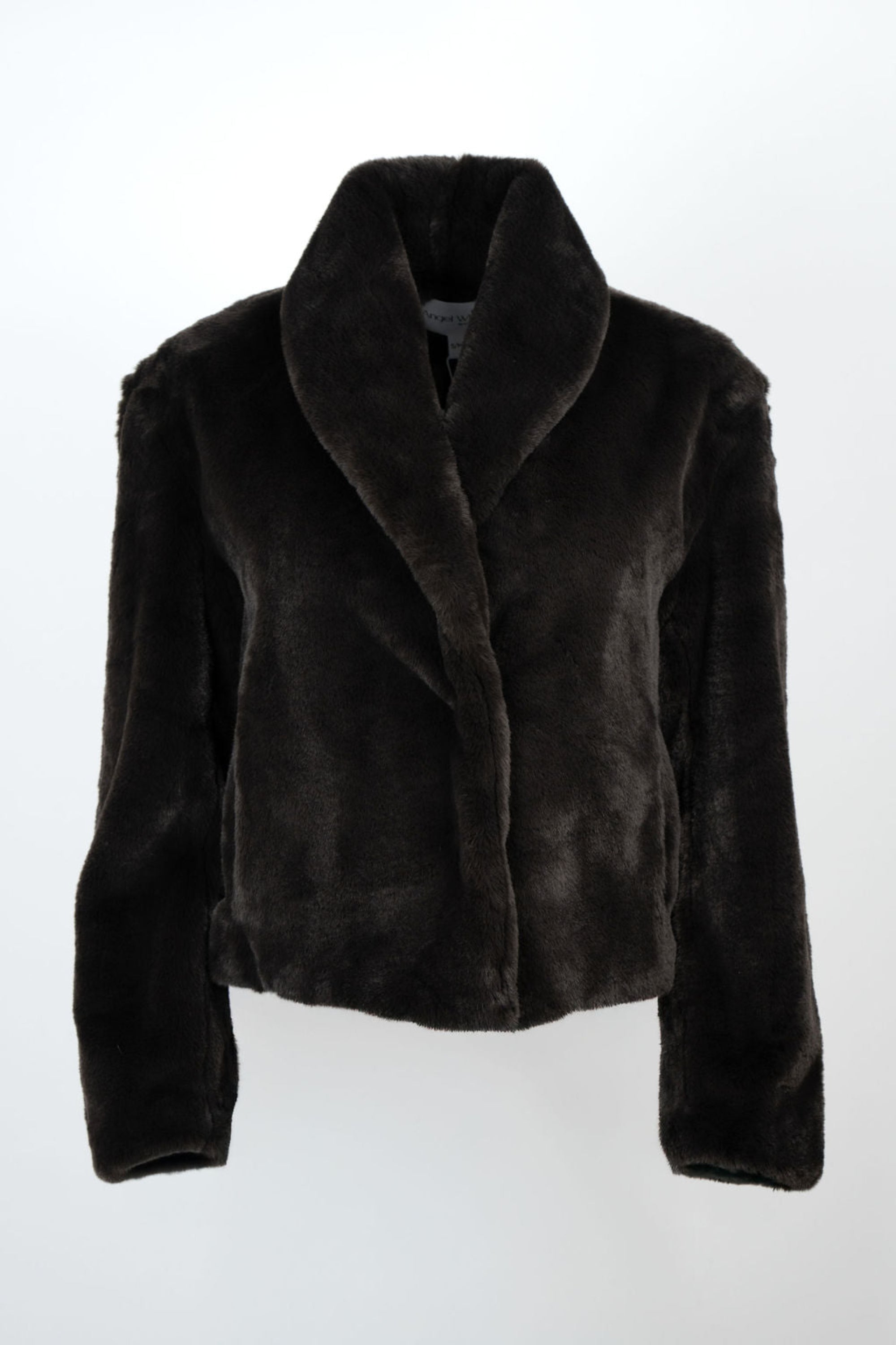 Bear Den Crop in Choc by Angel Wing – front flat lay view