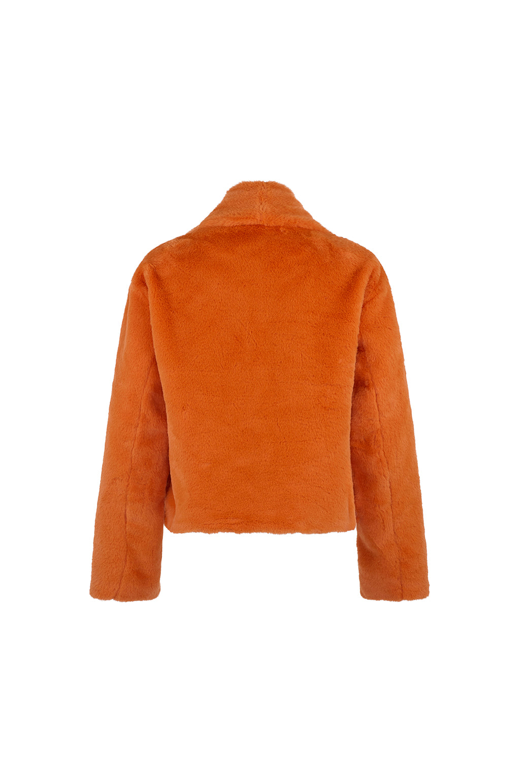 Bear Den Crop in Coral by Angel Wings – back flat lay