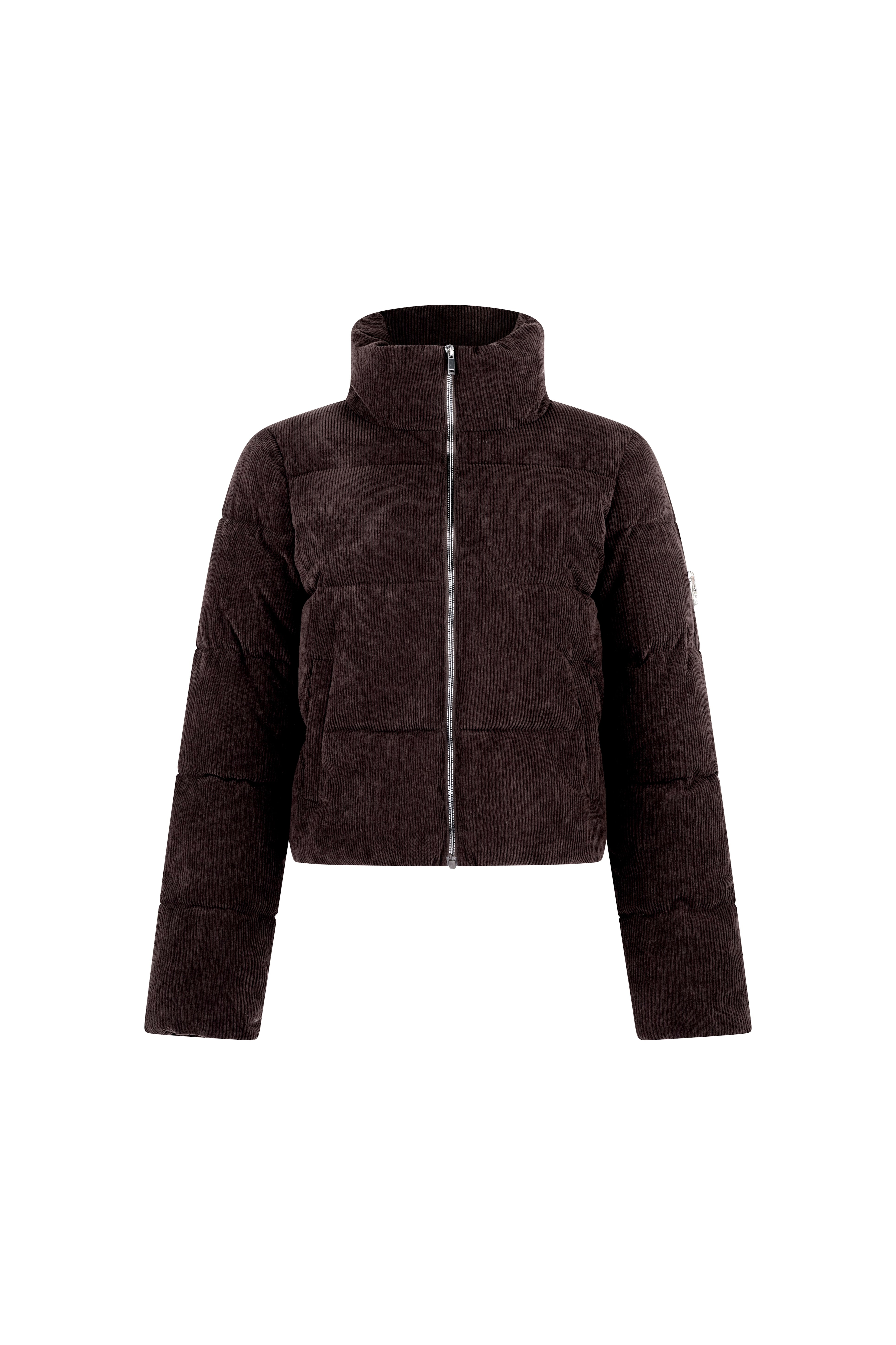 Angel Wings Sundeck Cord Jacket in Chocolate – front flat lay