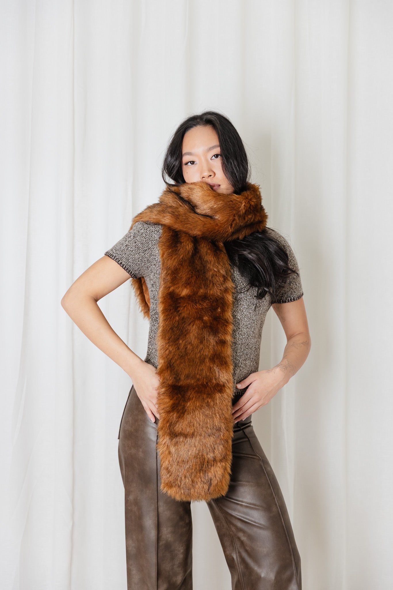 Amber Faux Fur Scarf