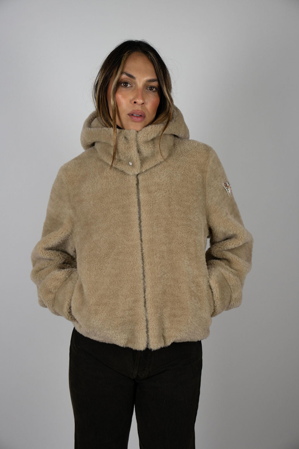 Slope Room Fur bomber - beige (no badge)