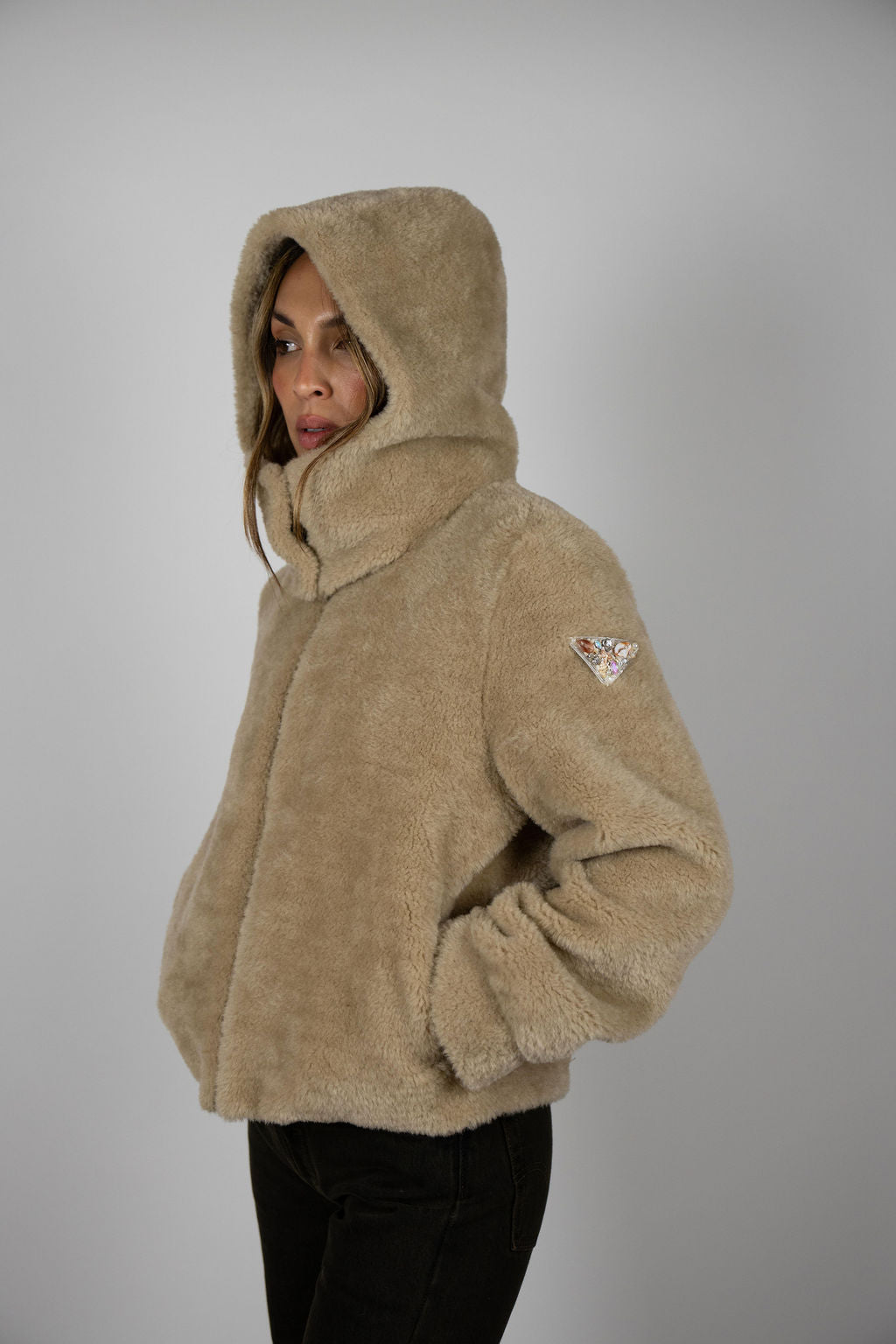 Slope Room Fur bomber - beige (no badge)