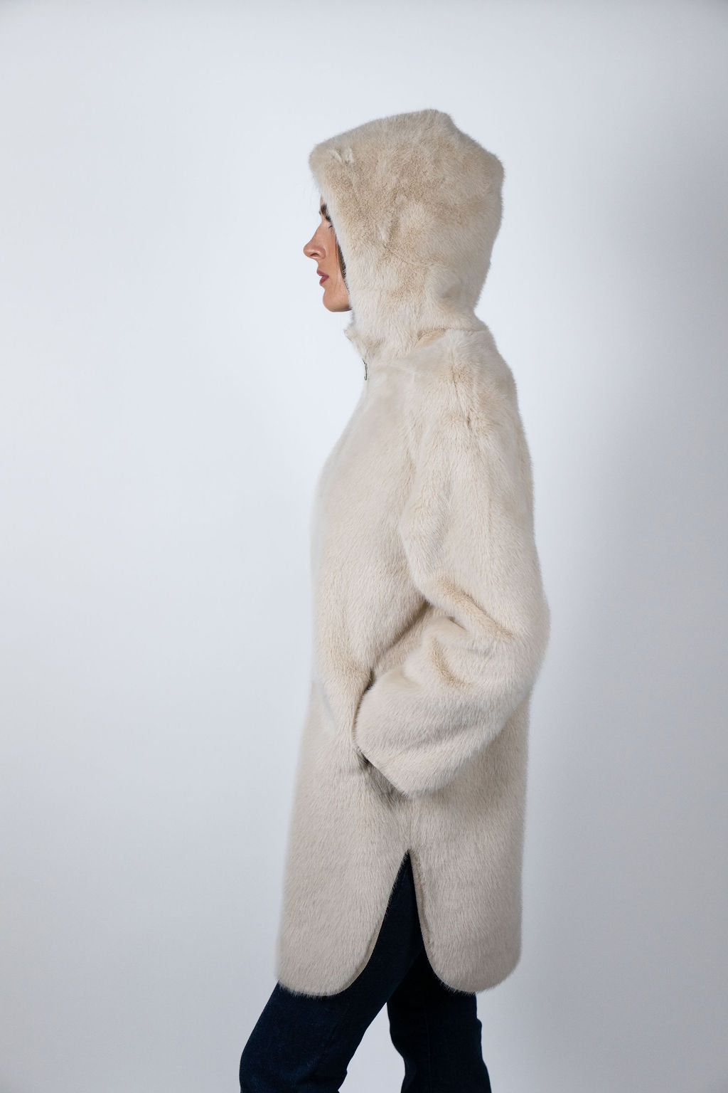Caribou hooded jacket - beige