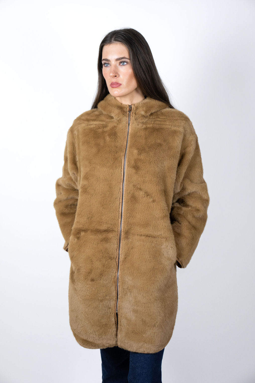 Caribou hooded jacket - Camel