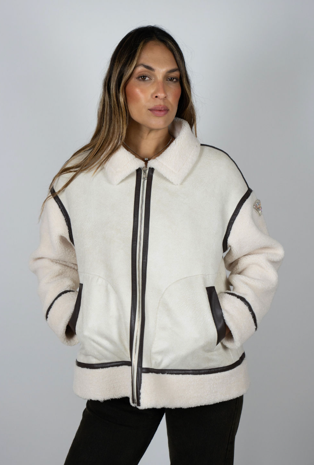 Vendettas leather trim jacket (no badge)