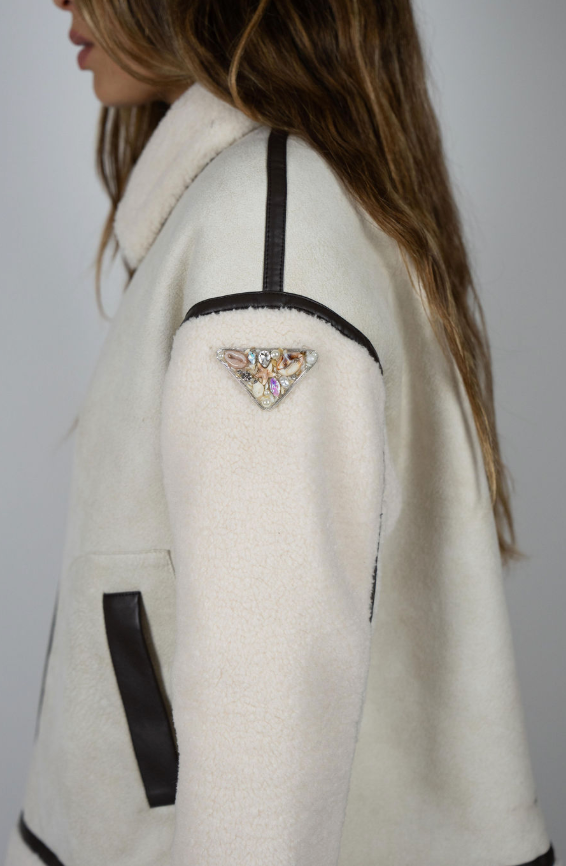 Vendettas leather trim jacket (no badge)