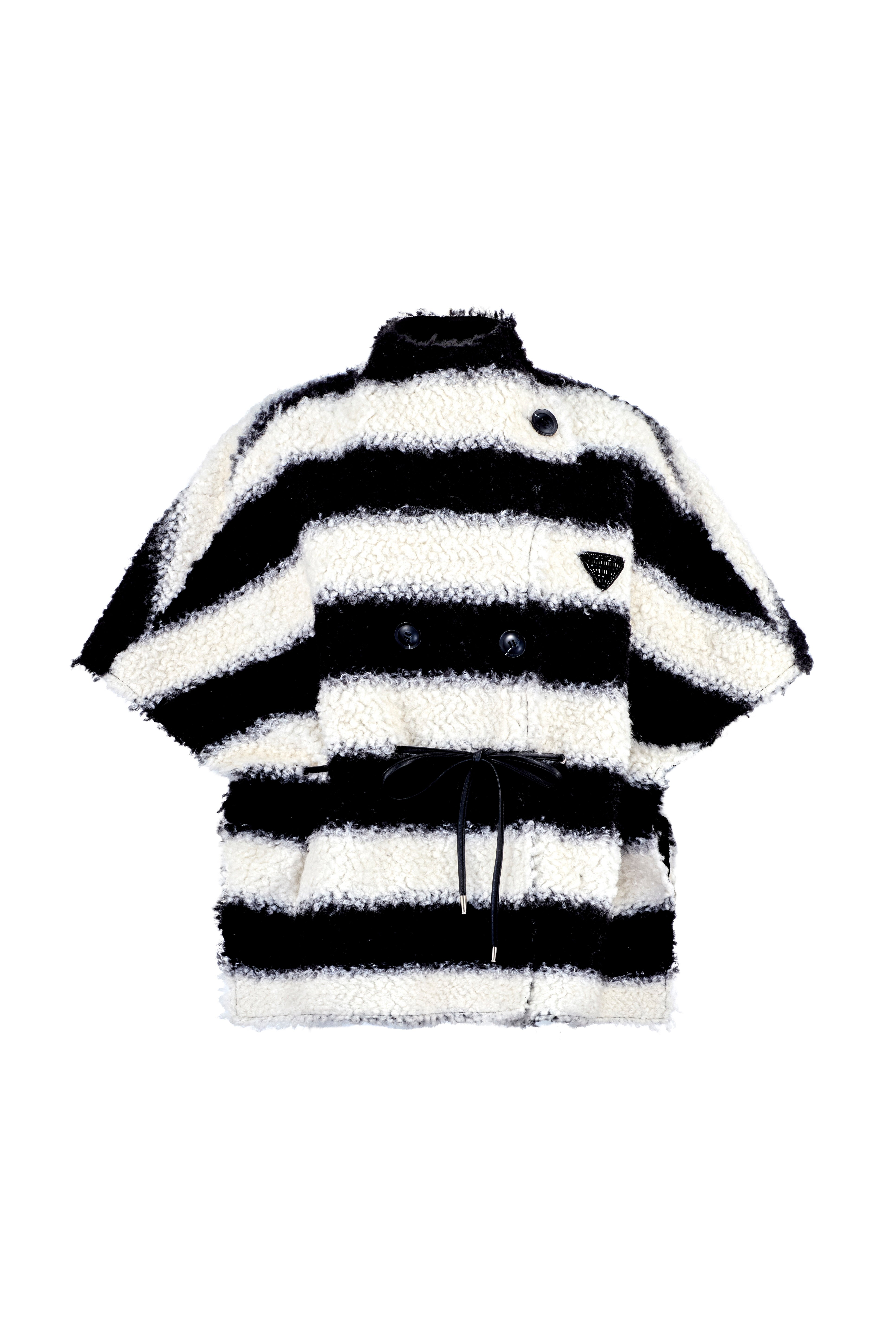 Angel Wings Manor Stripe Cape, back view showcasing bold horizontal stripes