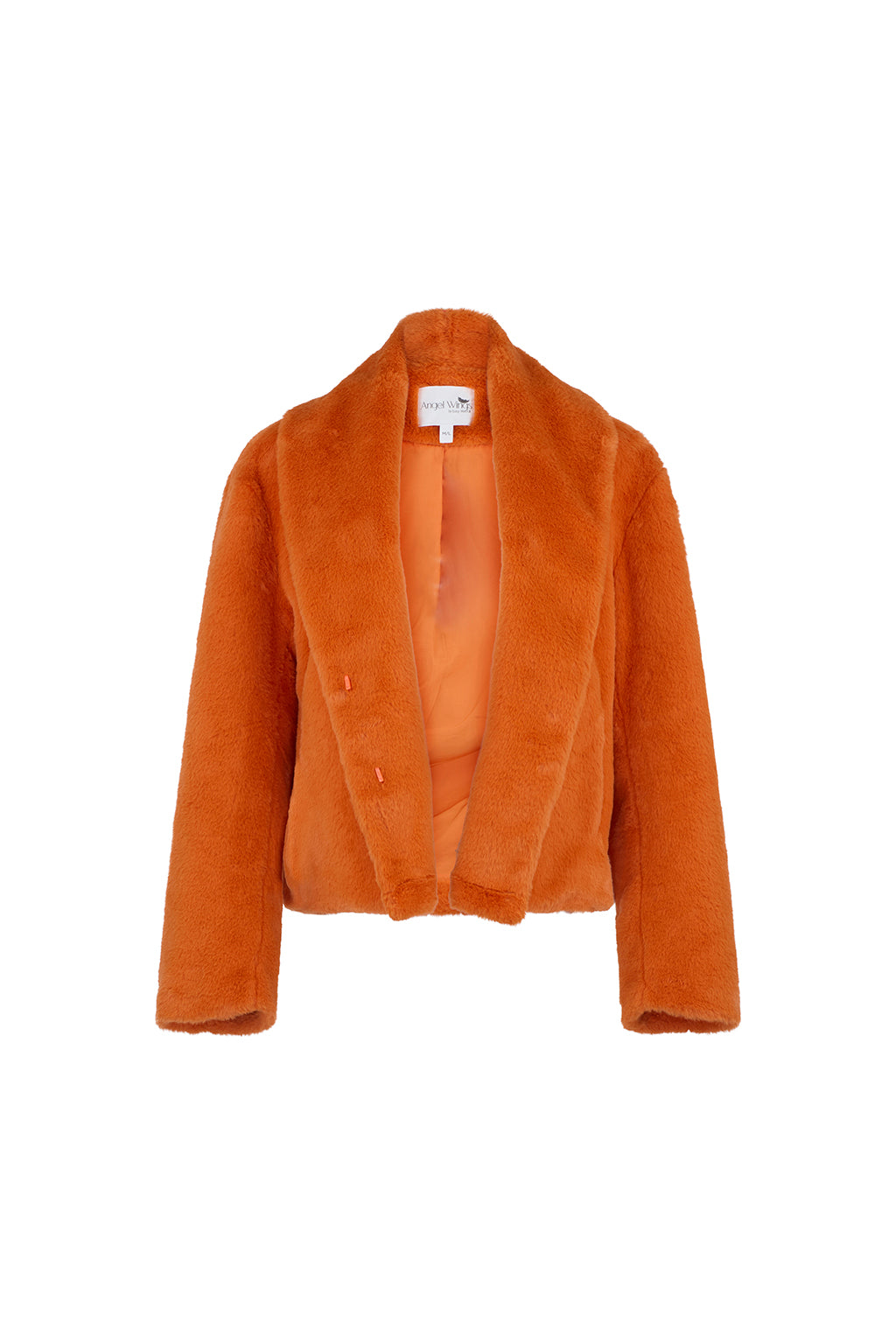 Bear Den Crop in Coral by Angel Wings – front flat lay open