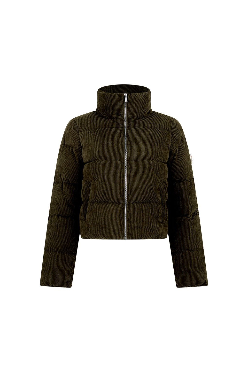Angel Wings Sundeck Cord Jacket in Olive – front flat lay